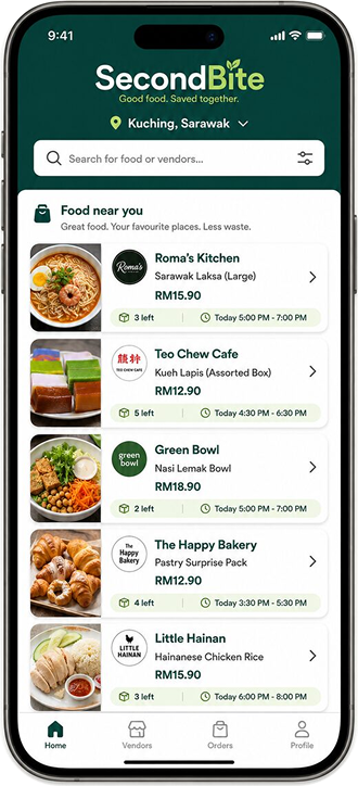 SecondBite mobile app preview